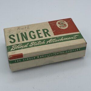 Vintage Singer Blind Stitch Attachment with Box and Manual